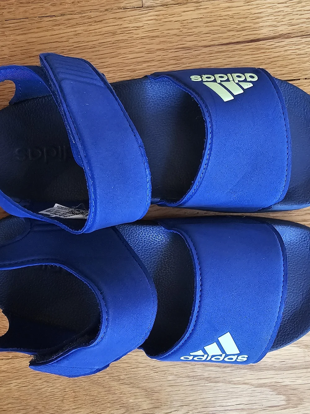 Adidas Adilette Kids Navy Blue Adjustable Strap Slide Sandals Size 2